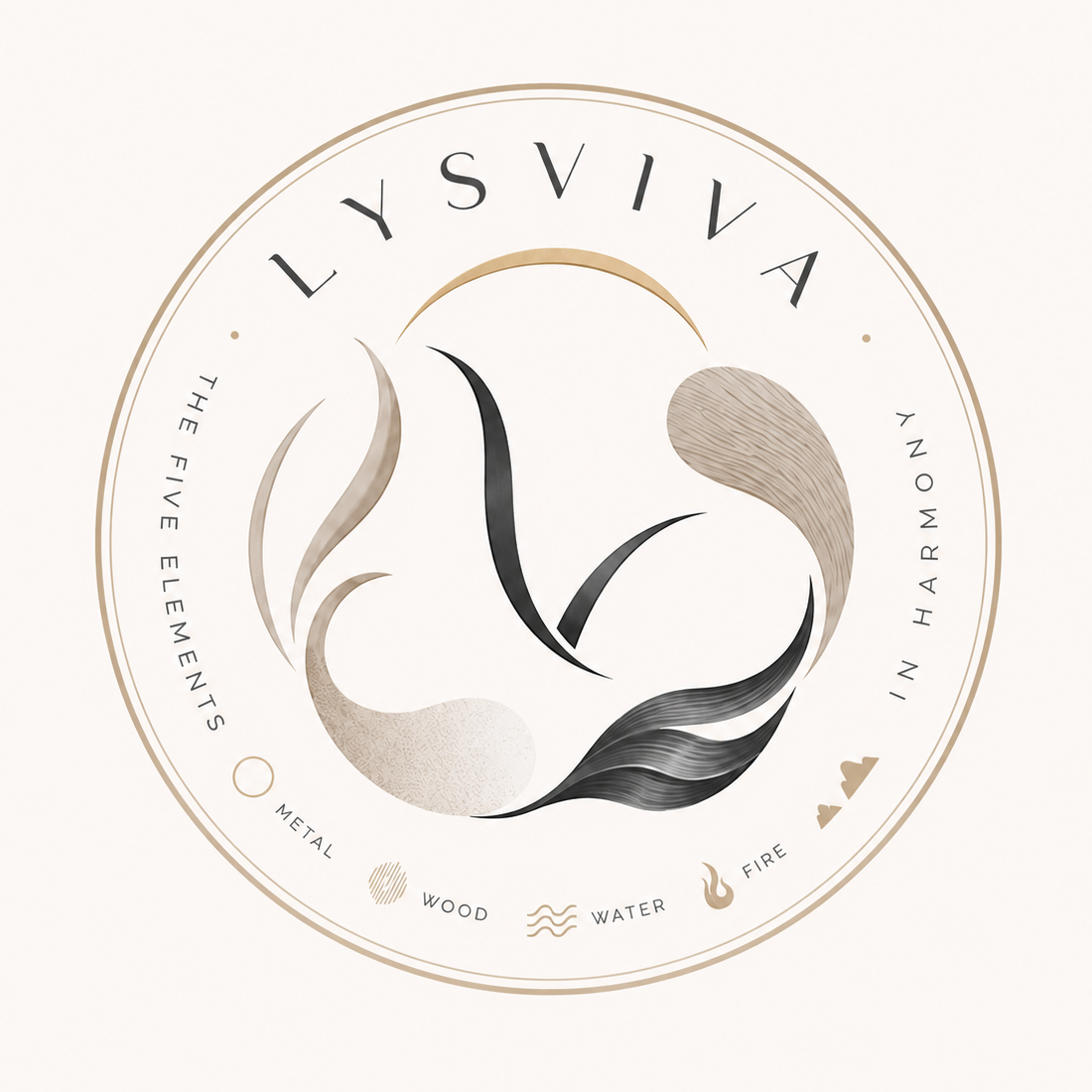 LYSVIVA 五行合一圆形标志